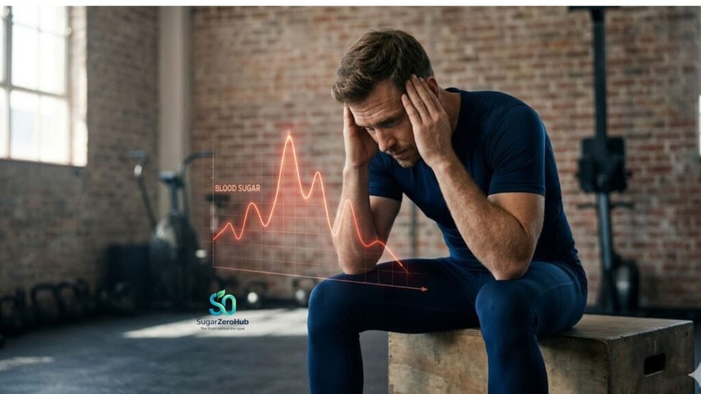 3 Surprising Ways High Blood Sugar Kills Men's Energy (And How to Fix It) Tired man experiencing low energy and fatigue from a blood sugar crash