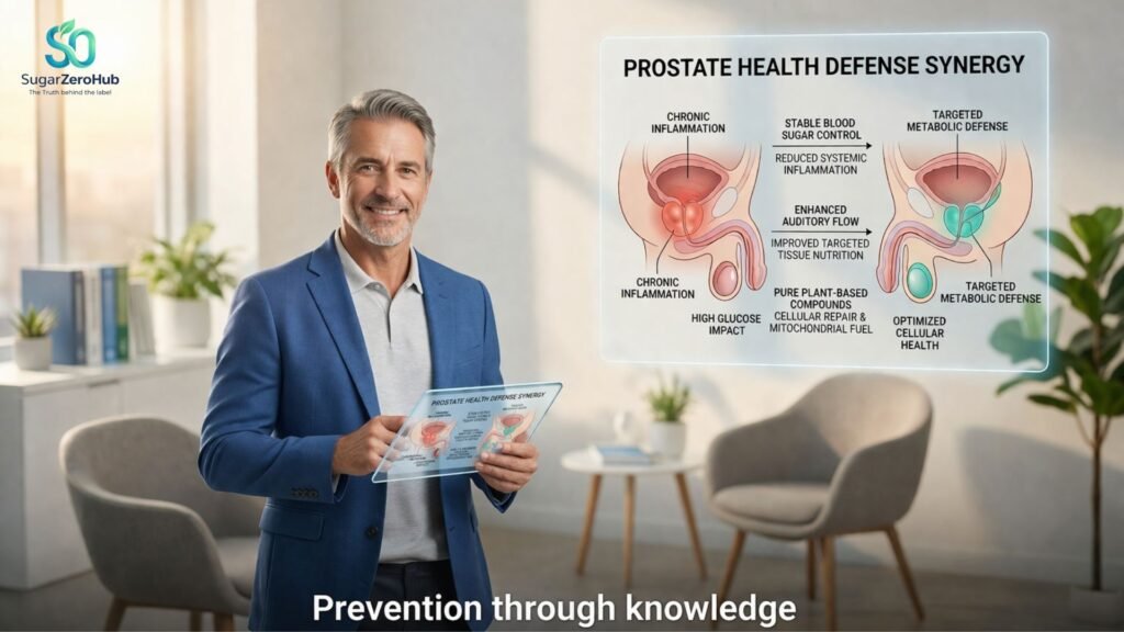 The Inflammation Link: Why Men Over 45 Must Control Sugar to Protect Prostate Health canva saude