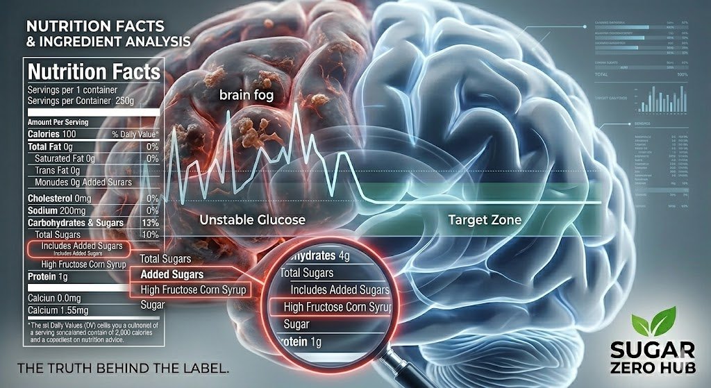 Type 3 Diabetes? How High Blood Sugar May Be Killing Your Brain Cells Diagram showing how high fructose corn syrup and unstable glucose cause brain fog and Type 3 diabetes